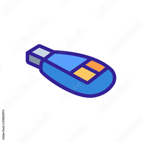 mechanical safety signal car key icon vector. mechanical safety signal car key sign. color symbol illustration