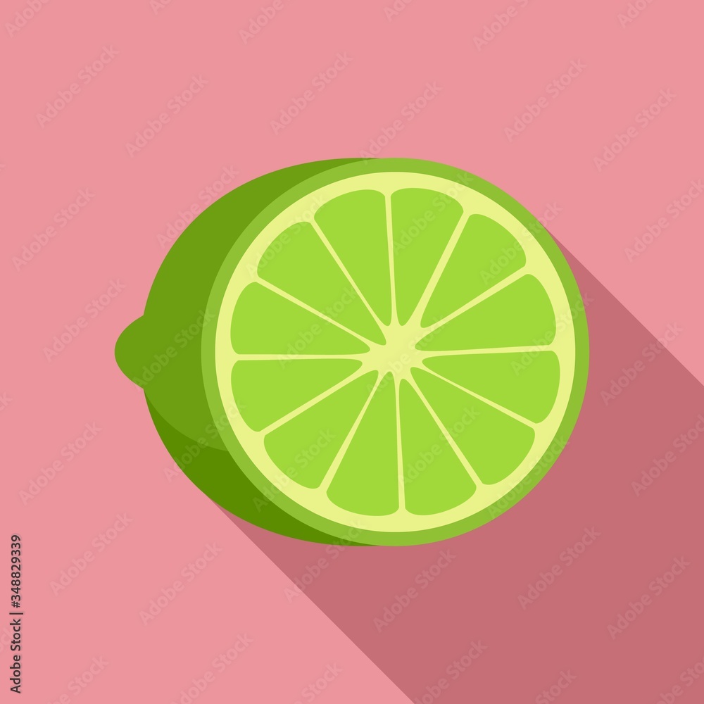 Cutted fresh lime icon. Flat illustration of cutted fresh lime vector icon for web design Cutted fresh lime icon. Flat illustration of cutted fresh lime vector icon for web design