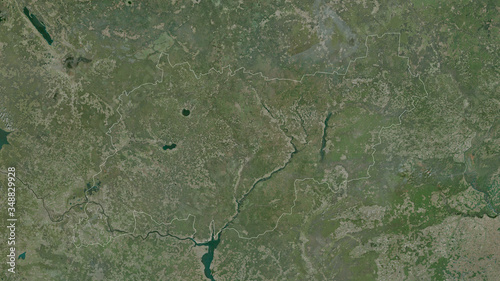 Kostroma  Russia - outlined. Satellite