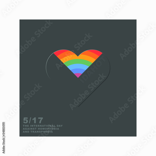 The International Day Against Homophobia and Transphobia may 17. Design concept for invitation, blogging, logo.