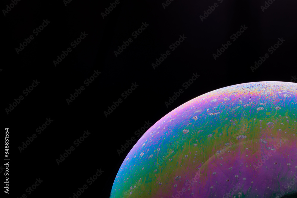 Soap bubble isolated on black Soap bubble isolated on black