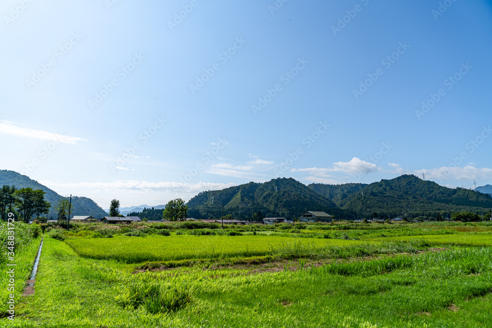 【ふるさとイメージ】夏の只見駅付近の風景