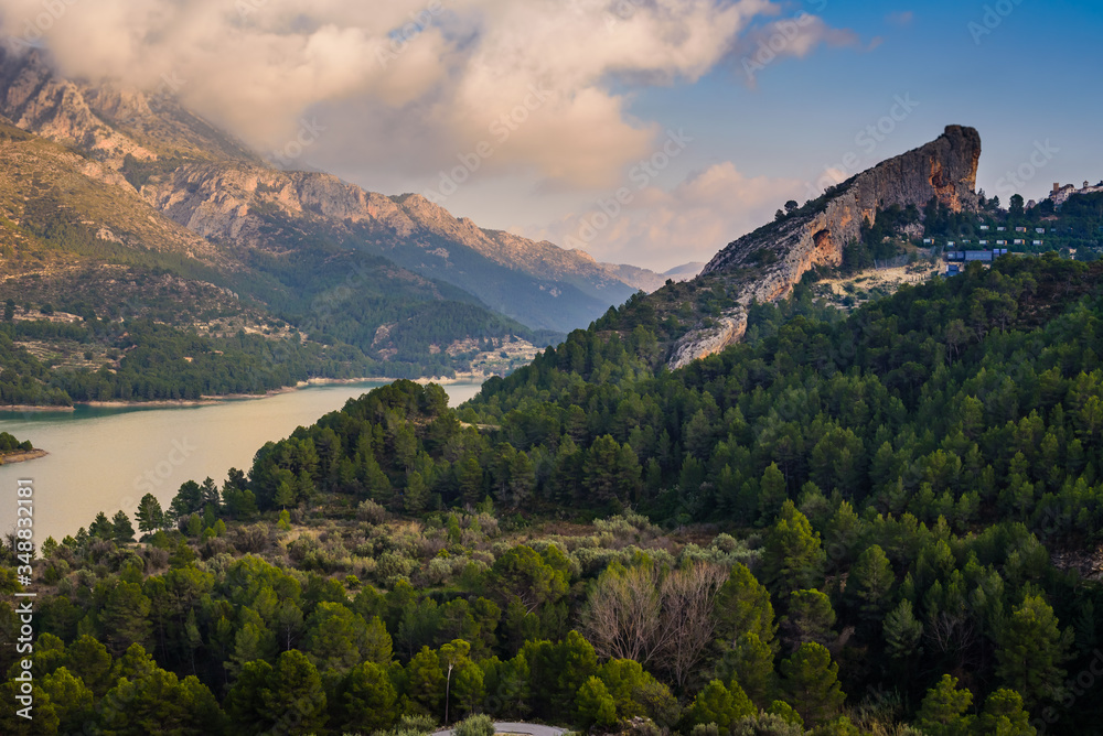 Obraz premium Gudalest Valley is a beautiful place in the mountains. Alicante province. Spain