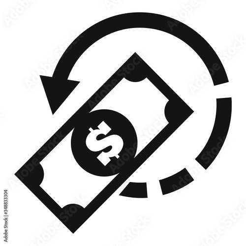 Pay money cash back icon. Simple illustration of pay money cash back vector icon for web design isolated on white background