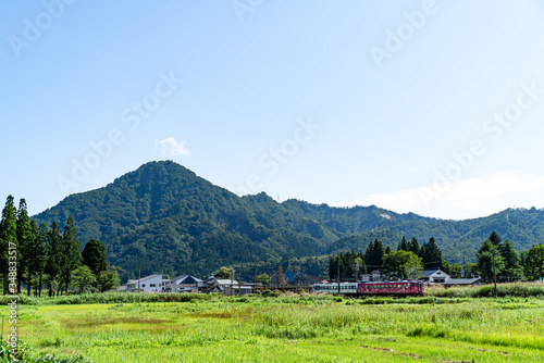 【ふるさとイメージ】夏の只見駅付近の風景