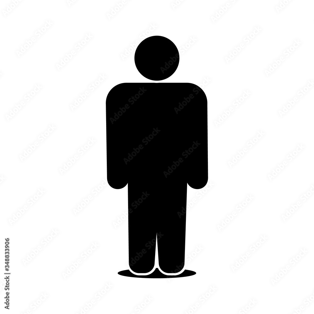 Vector human icon in flat design isolated on light background. Digital image, a symbol of man. Vector illustration. Vector human icon in flat design isolated on light background. Digital image, a symbol of man. Vector illustration.