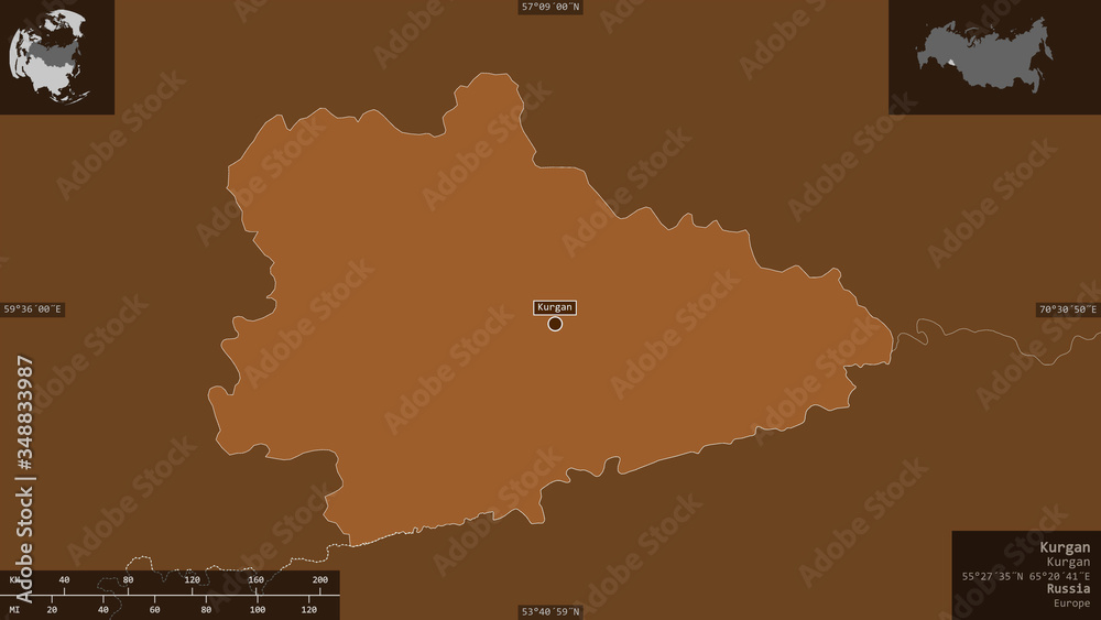 Obraz premium Kurgan, Russia - composition. Pattern