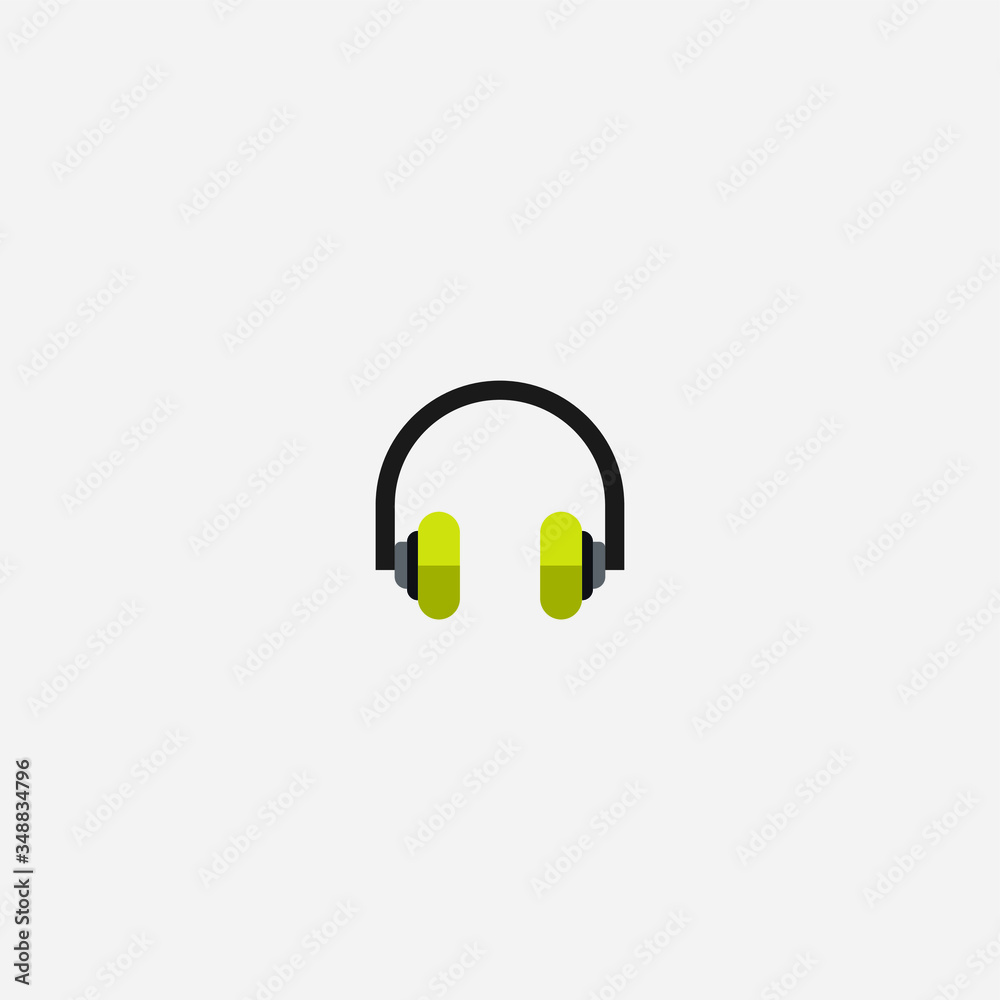 headphones graphic element Illustration template design