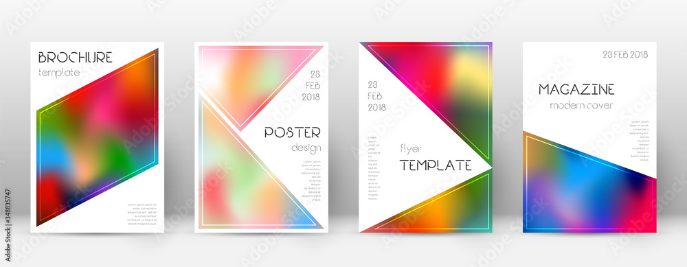 Flyer layout. Triangle good-looking template for B