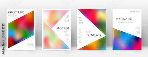 Flyer layout. Triangle good-looking template for B