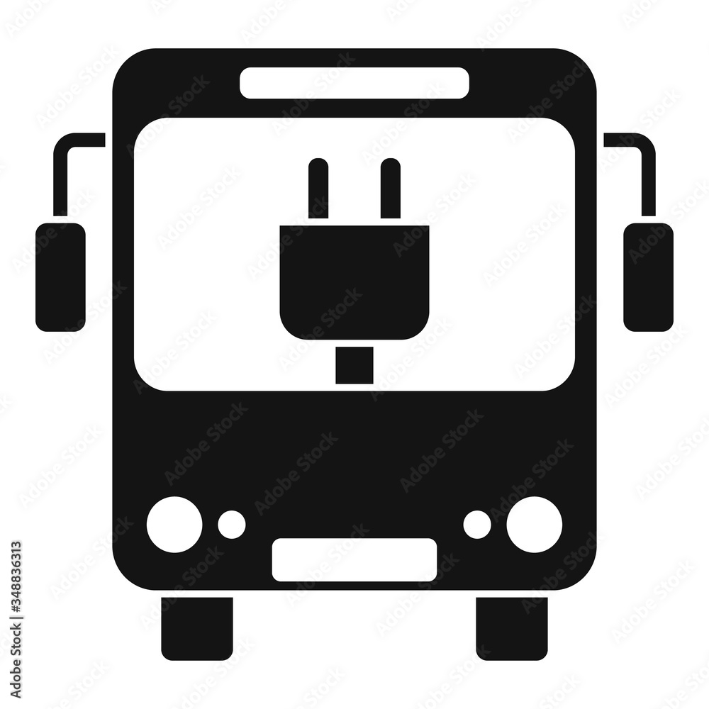 City eletrical bus icon. Simple illustration of city eletrical bus vector icon for web design isolated on white background City eletrical bus icon. Simple illustration of city eletrical bus vector icon for web design isolated on white background