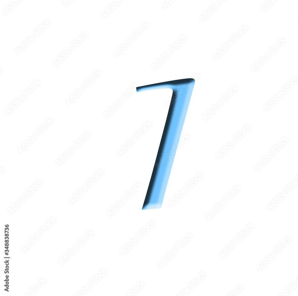 Blue number 1 represents isolated textured letters on white background. Illustration Blue number 1 represents isolated textured letters on white background. Illustration
