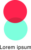 Abstract Poster with colour circles. Design backgound in swiss flat style. Banner design with shapes.