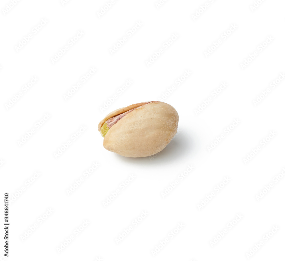 fried salted pistachio isolated on a white background fried salted pistachio isolated on a white background