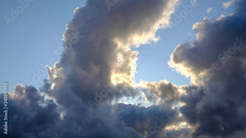 Storm Clouds Moving On Sky - Time Lapse