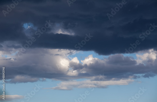 Cloudy weather, beautiful skies and clouds in May 2020