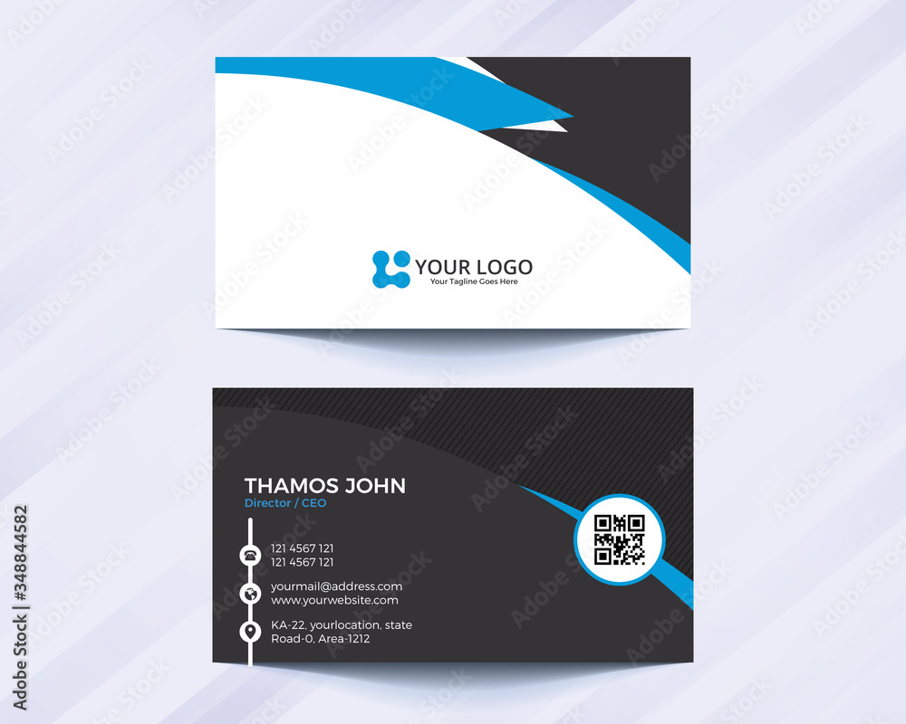Fototapeta premium Corporate creative business card design template