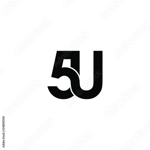 5u letter original monogram logo design