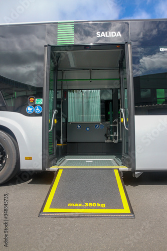 city bus with access ramp