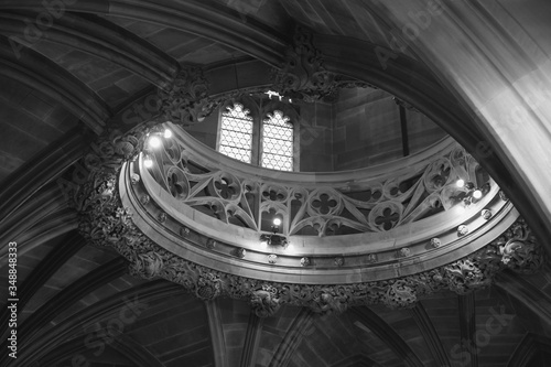 john rylands public universitary library in Greathern Manchester City ceiling architecture