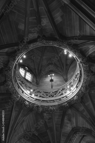 john rylands public universitary library in Greathern Manchester City ceiling architecture photo