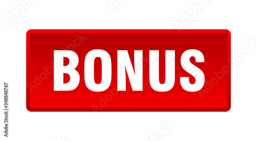 bonus button. bonus square red push button