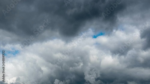 Storm Clouds Moving On Sky - Time Lapse