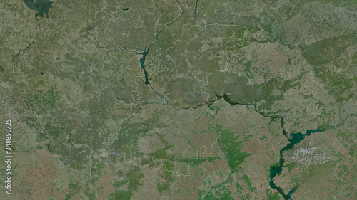 Nizhegorod  Russia - outlined. Satellite
