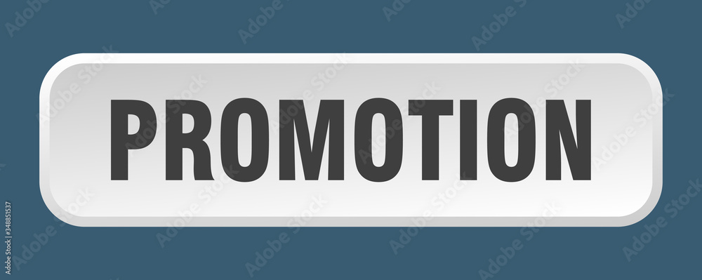 promotion button. promotion square 3d push button