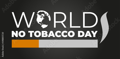 May 31st World No Tobacco Day. No Smoking Day Awareness. Poison of cigarette. Vector. Illustration.