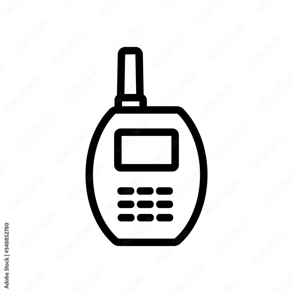 rounded walkie-talkie icon vector. rounded walkie-talkie sign. isolated contour symbol illustration rounded walkie-talkie icon vector. rounded walkie-talkie sign. isolated contour symbol illustration