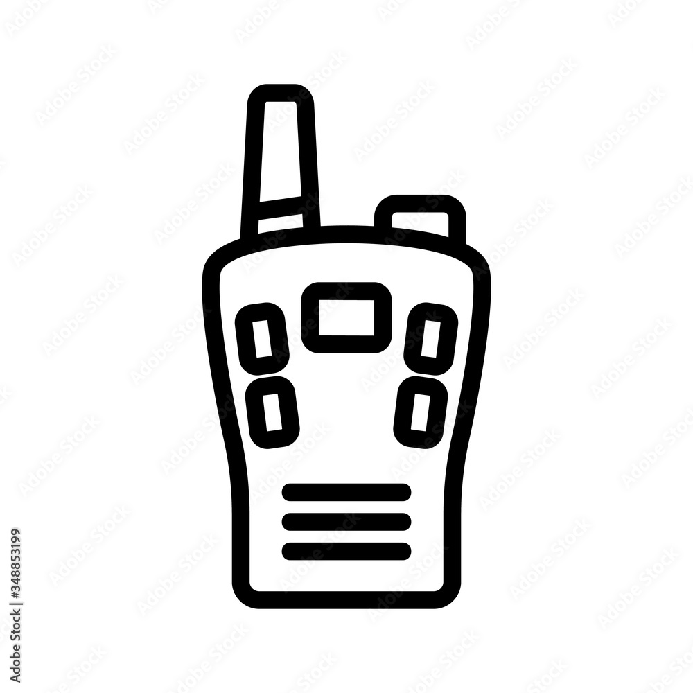compact multi-button walkie talkie icon vector. compact multi-button walkie talkie sign. isolated contour symbol illustration compact multi-button walkie talkie icon vector. compact multi-button walkie talkie sign. isolated contour symbol illustration