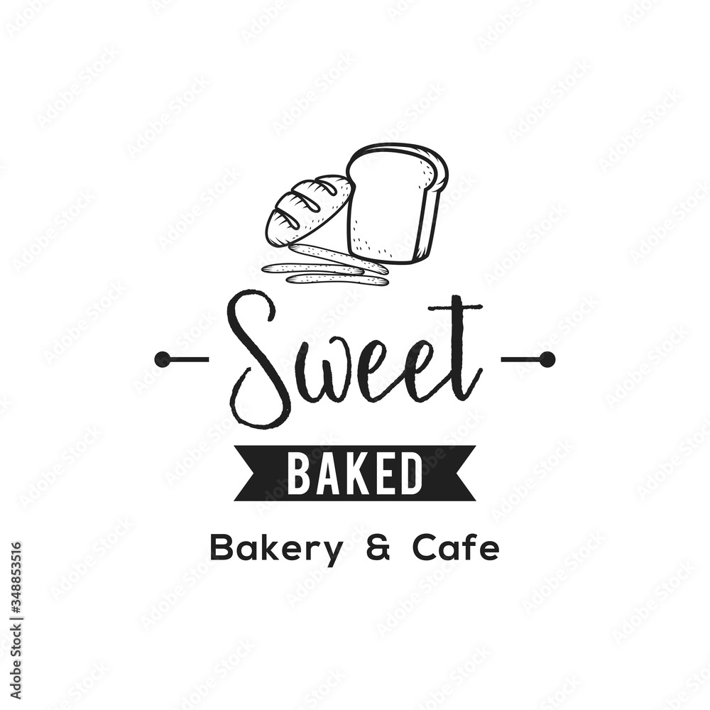 Plakat Creative Bakery Concept Logo Design Template, Badges