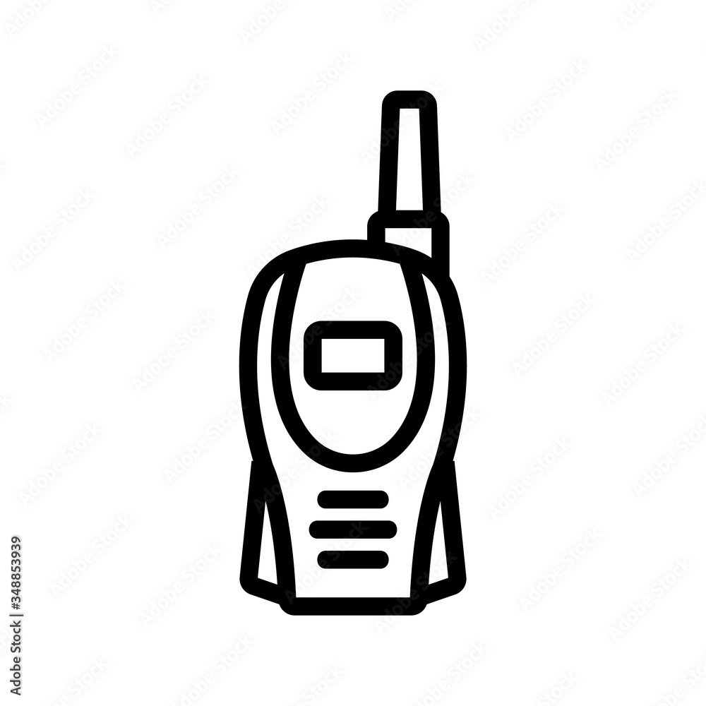 compact walkie-talkie icon vector. compact walkie-talkie sign. isolated contour symbol illustration compact walkie-talkie icon vector. compact walkie-talkie sign. isolated contour symbol illustration