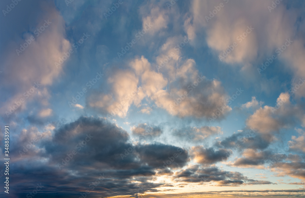 Fantastic dark thunderclouds at sunrise Fantastic dark thunderclouds at sunrise