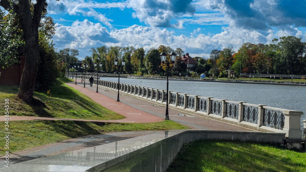 An Autumn View at the Upper Pond in Kaliningrad. An Autumn View at the Upper Pond in Kaliningrad.