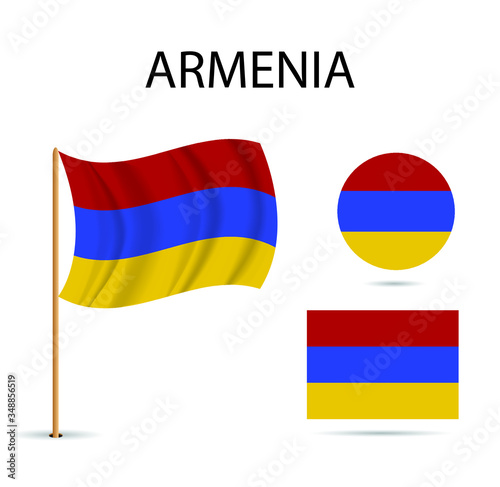 Vector - Armenia flag, vector illustration.