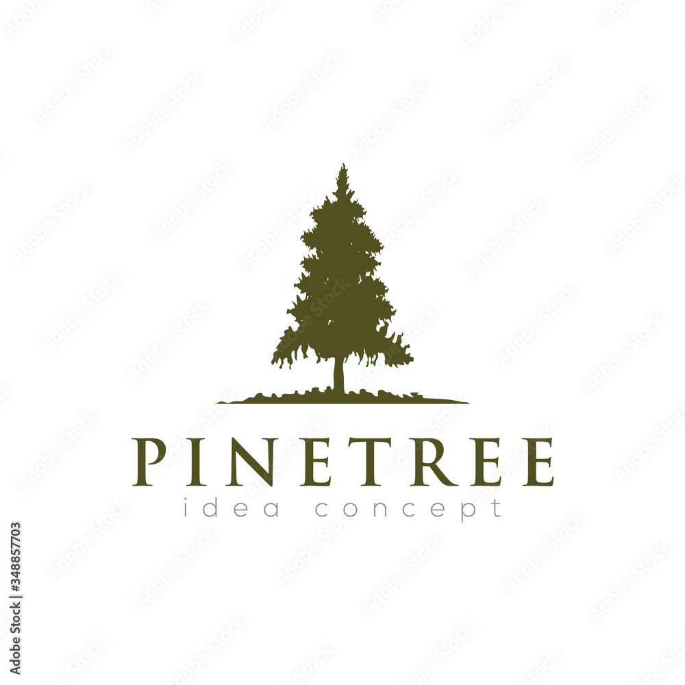 Pines Tree Logo Design Template Pines Tree Logo Design Template