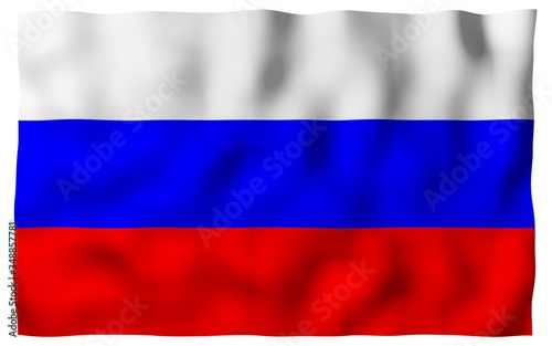 Free Download Waving flag of the Russian Federation. The National. State symbol of the Russia. 3D illustration - GFXLoad