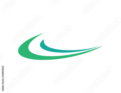 Abstract Swoosh Logo Design Template