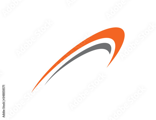 Abstract Swoosh Logo Design Template