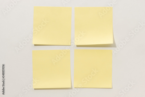 Yellow Sticky Notes on a White Background