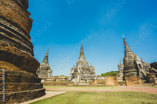 Phra Sri Sanphet Temple at Ayutthaya is an ancient temple of Thailand.