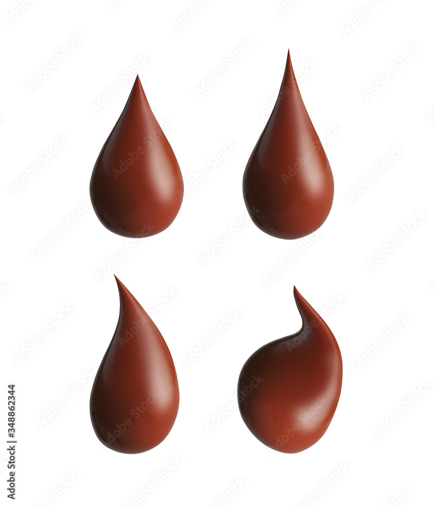Chocolate drops isolated on white background Chocolate drops isolated on white background