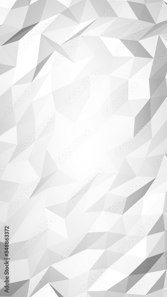 Fototapeta premium White abstract background. Lowpoly backdrop. Crumpled paper. 3D illustration