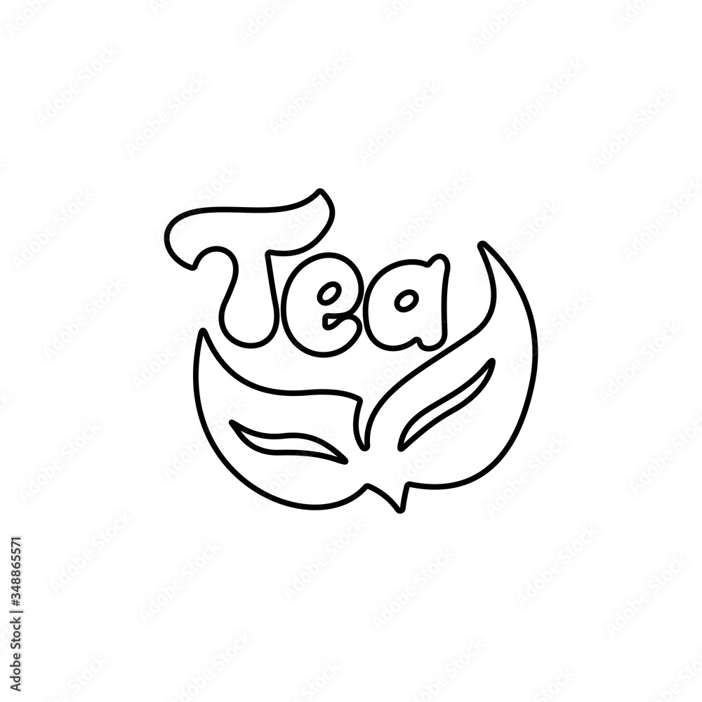Tea leaves logo element. Flat icon design. Tea leaves logo element. Flat icon design.
