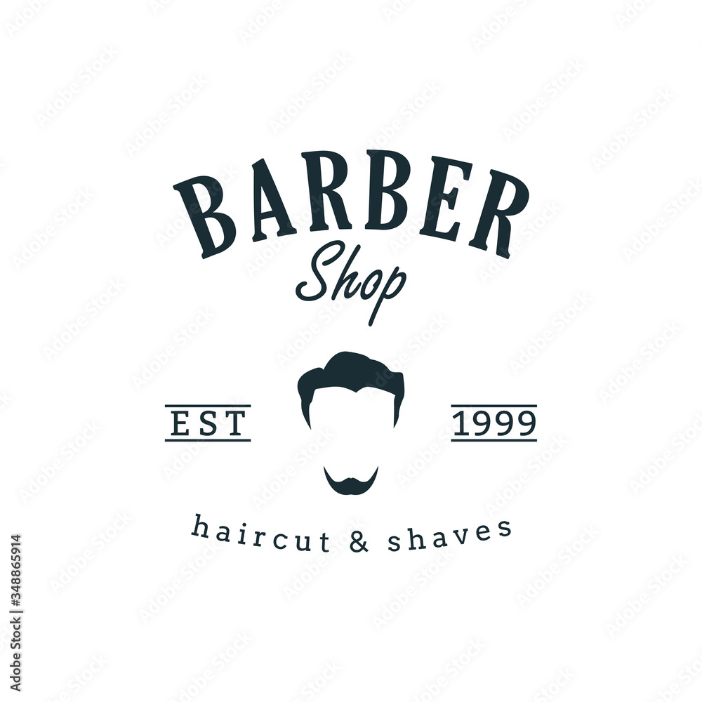 Barbershop Concept Logo Design Template Barbershop Concept Logo Design Template