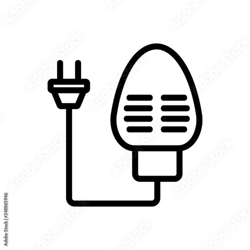 electrically heated outsole icon vector. electrically heated outsole sign. isolated contour symbol illustration