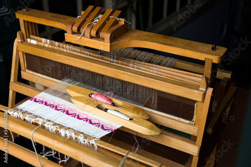 Old traditional weaving mac...
