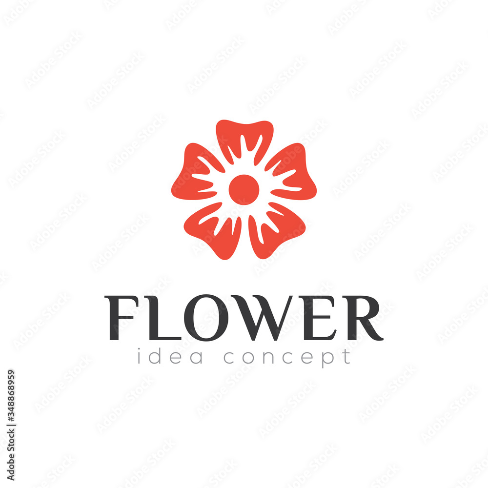 Obraz premium Flower Concept Logo Design Template